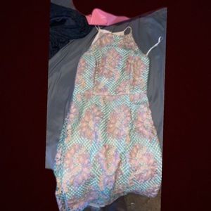 Multi color dress from the Rosetree boutique